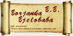 Borjanka Bjelobaba vizit kartica